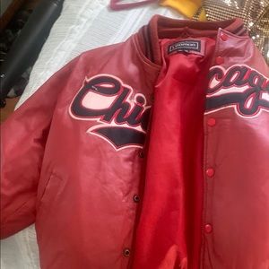 Red Chicago Bomber Jacket